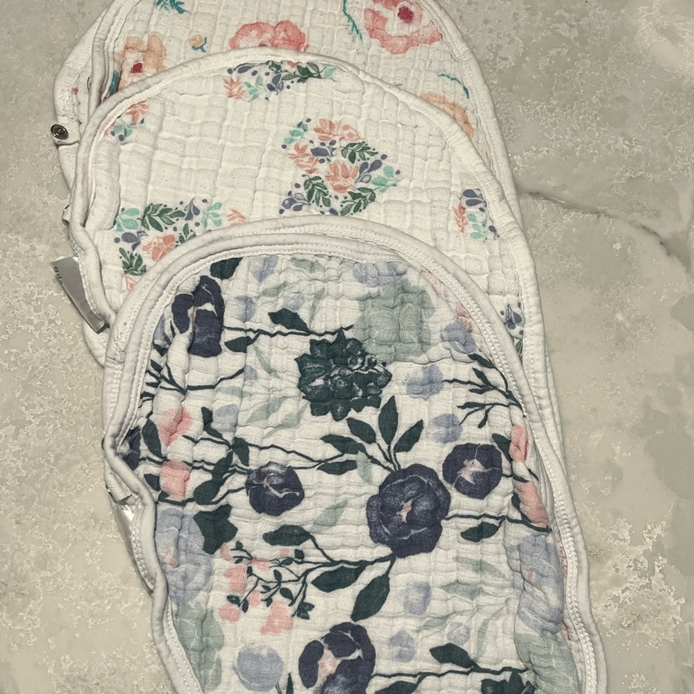aden + anais Floral Baby Burp Cloths Set -3 total